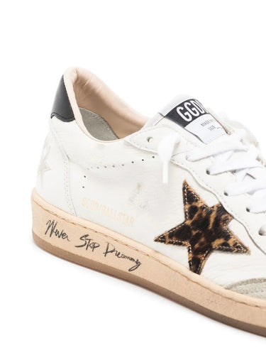 GOLDEN GOOSE BALLSTAR WHITE LEOPARD