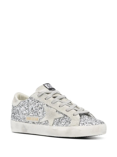 GOLDEN GOOSE SUPERSTAR SILVER GLITTER