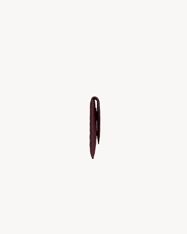 Pochette Saint Laurent PARIS in pelle di agnello bourdeaux