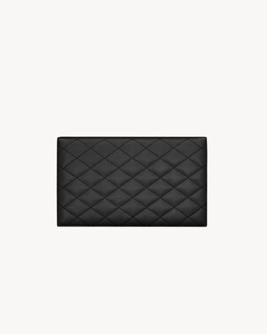 Pochette Saint Laurent PARIS in pelle goffrata GRAIN DE POUDRE
