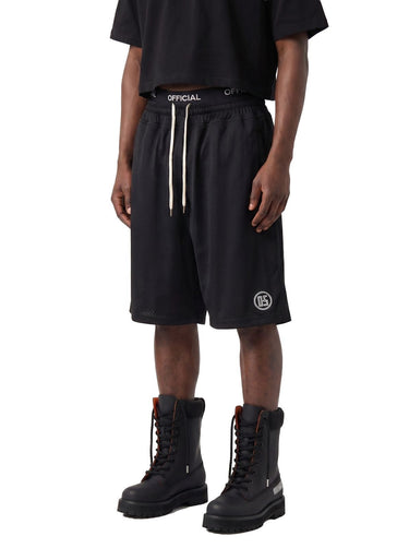 BLACK MESH SHORTS