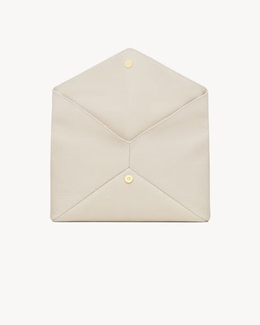 Pochette Envelope grande con decorazione CASSANDRE WHITE