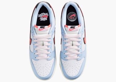 NIKE DUNK LOW SMILEY SWOOSH WHITE HYDROGEN BLUE CRIMSON