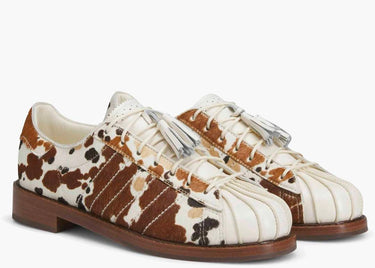 ADIDAS SUPERSTAR DRESS SHOE CLOT BY EDISON CHEN COW PRINT