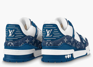 LOUIS VUITTON LV TRAINER MONOGRAM DENIM WHITE BLUE