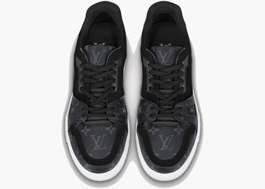 LOUIS VUITTON LV TRAINER BLACK MONOGRAM TEXTILE