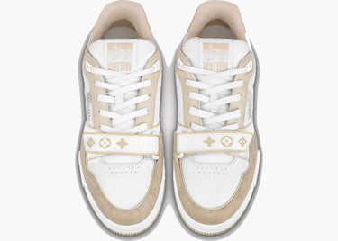LOUIS VUITTON TRAINER BEIGE WHITE