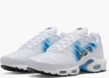 NIKE AIR MAX PLUS SPRAY PAINT SWOOSH WHITE BLUE