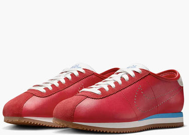 NIKE CORTEZ LEATHER UNIVERSITY RED UNIVERSITY BLUE PERFORATED SWOOSH (W)