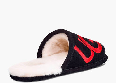 UGG SCUFF LOGO SLIPPER BLACK RED