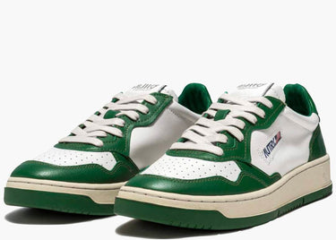AUTRY MEDALIST LEATHER LOW GREEN WHITE