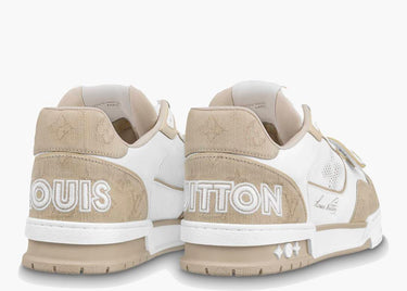 LOUIS VUITTON TRAINER BEIGE WHITE