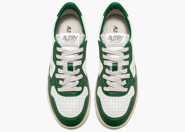 AUTRY MEDALIST LEATHER LOW GREEN WHITE
