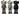 KAWS TOKYO FIRST COMPANION KEYCHAIN SET (2021) BLACK/BROWN/GREY