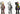 KAWS TOKYO FIRST FLAYED COMPANION KEYCHAIN BROWN/GRAY/BLACK SET (2021)