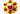 TAKASHI MURAKAMI FLOWER PLUSH PIN YELLOW/ORANGE