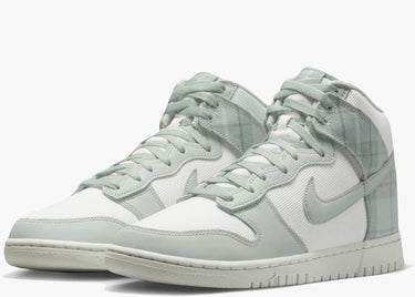 NIKE DUNK HIGH SE TARTAN PLAID WHITE LIGHT GREEN (GS)