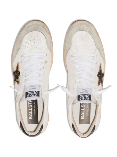 GOLDEN GOOSE BALLSTAR WHITE LEOPARD