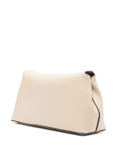 TOTEME Clutch T-Lock in pelle Beige