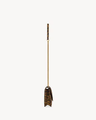 Portafogli Envelope Cassandre con catena in tela LEOPARD