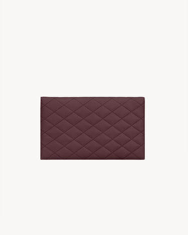 Pochette Saint Laurent PARIS in pelle di agnello bourdeaux