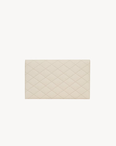 Pochette Saint Laurent PARIS in pelle di agnello white