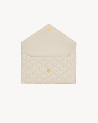 Pochette Saint Laurent PARIS in pelle di agnello white