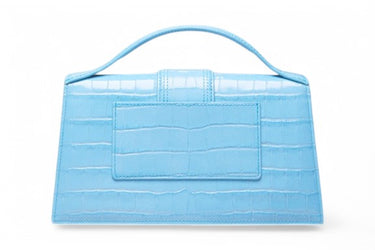 JACQUEMUS LE GRAND BAMBINO CROCODILE LIGHT BLUE