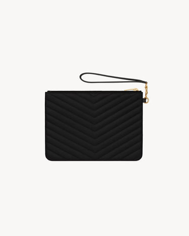 CASSANDRE MATELASSÉ astuccio in pelle trapuntata BLACK