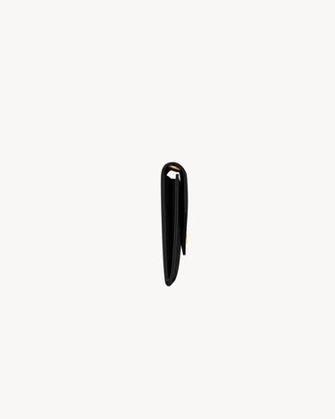 CASSANDRE MATELASSÉ FLAP POUCH in pelle goffrata grain de poudre trapuntata BLACK GOLD