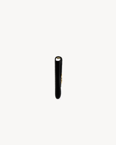CASSANDRE MATELASSÉ LARGE BILL POUCH in pelle trapuntata martellata BLACK GOLD