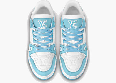 LOUIS VUITTON TRAINER LOW WHITE SKY BLUE