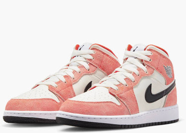 AIR JORDAN 1 MID SE ORANGE SUEDE (GS)