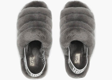 UGG FLUFF YEAH SLIDE CHARCOAL (W)