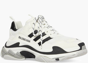 BALENCIAGA TRIPLE S ADIDAS WHITE BLACK