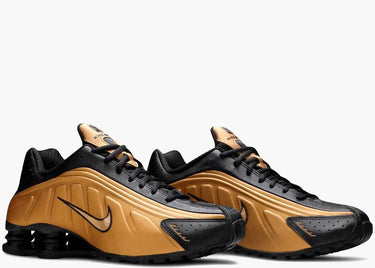 NIKE SHOX R4 METALLIC GOLD BLACK