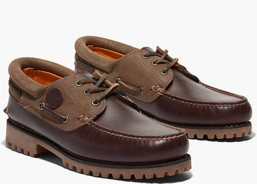 TIMBERLAND 3-EYE LUG HANDSEWN BOAT SHOE ROOT BEER