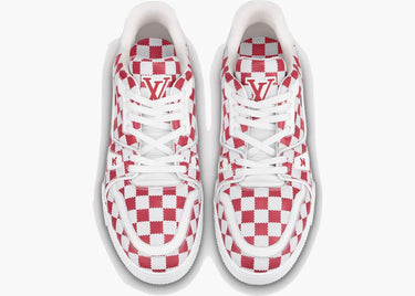 LOUIS VUITTON TRAINER RED WHITE DAMIER