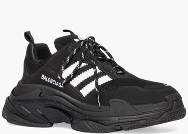 BALENCIAGA X ADIDAS TRIPLE S BLACK WHITE