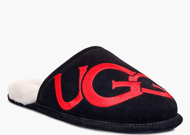 UGG SCUFF LOGO SLIPPER BLACK RED