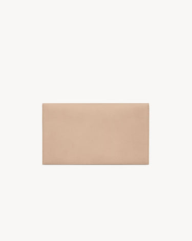 Pochette Uptown Grain de Poudre Embossed Leather Dark Beige