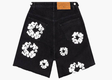 DENIM TEARS COTTON WREATH JEAN SHORT BLACK