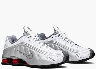 NIKE SHOX R4 METALLIC SILVER COMET RED (2018)