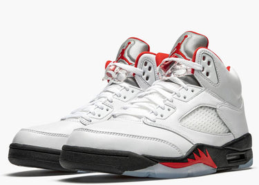 JORDAN 5 FIRE RED SILVER TONGUE (GS)