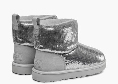 UGG CLASSIC MINI BOOT MIRROR BALL SILVER (W)