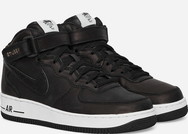 NIKE AIR FORCE 1 MID STUSSY BLACK WHITE