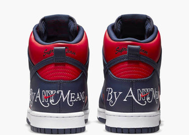 DUNK HIGH SB BY ANY MEANS NAVY x SUPREME