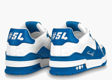 LOUIS VUITTON TRAINER #54 SIGNATURE BLUE WHITE