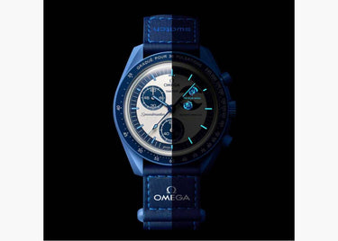 SWATCH X OMEGA BIOCERAMIC MOONSWATCH MISSION SUPER BLU MOONPHASE