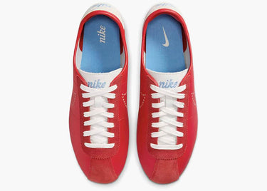NIKE CORTEZ LEATHER UNIVERSITY RED UNIVERSITY BLUE PERFORATED SWOOSH (W)